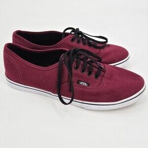 Vans Classics Low Pro Burgundy Unisex Canvas Sneakers Size M 8 W 9.5 NWOB